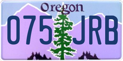 OR license plate 075JRB