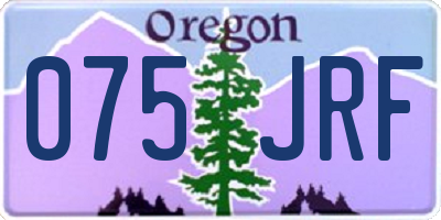 OR license plate 075JRF