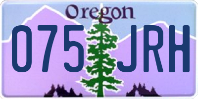 OR license plate 075JRH