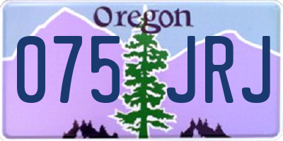 OR license plate 075JRJ