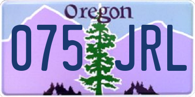 OR license plate 075JRL