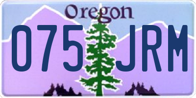 OR license plate 075JRM