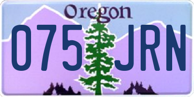 OR license plate 075JRN