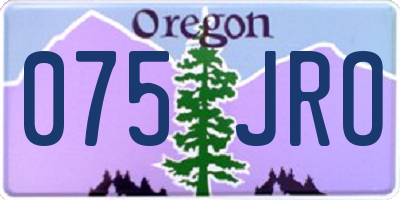 OR license plate 075JRO