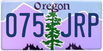 OR license plate 075JRP