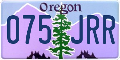 OR license plate 075JRR