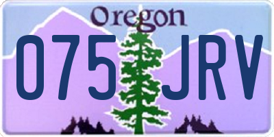 OR license plate 075JRV