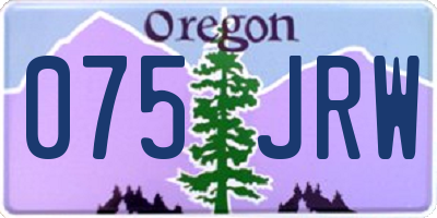 OR license plate 075JRW