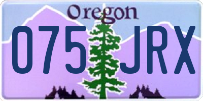 OR license plate 075JRX