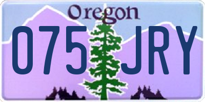 OR license plate 075JRY