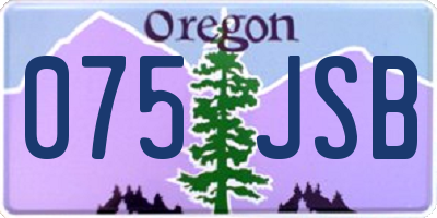 OR license plate 075JSB