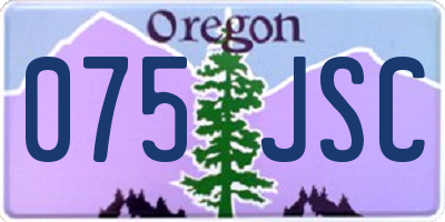 OR license plate 075JSC