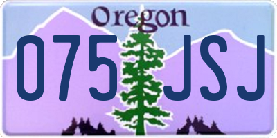 OR license plate 075JSJ