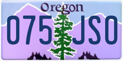 OR license plate 075JSO