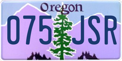 OR license plate 075JSR