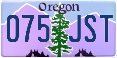 OR license plate 075JST
