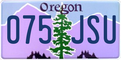 OR license plate 075JSU