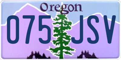 OR license plate 075JSV