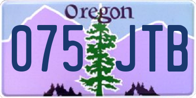 OR license plate 075JTB