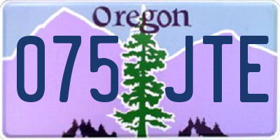 OR license plate 075JTE