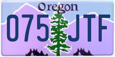 OR license plate 075JTF