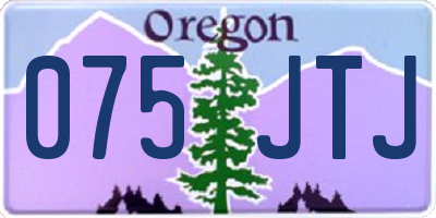 OR license plate 075JTJ