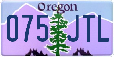 OR license plate 075JTL