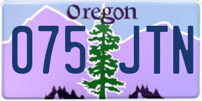 OR license plate 075JTN