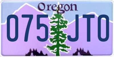 OR license plate 075JTO