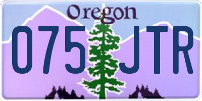 OR license plate 075JTR