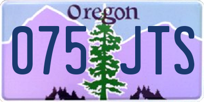 OR license plate 075JTS