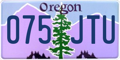 OR license plate 075JTU