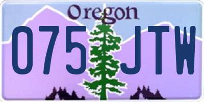 OR license plate 075JTW