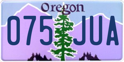 OR license plate 075JUA