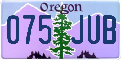 OR license plate 075JUB