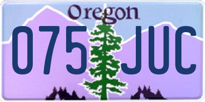 OR license plate 075JUC