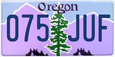 OR license plate 075JUF