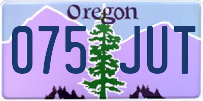 OR license plate 075JUT