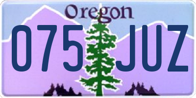 OR license plate 075JUZ