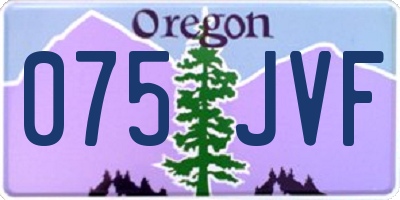 OR license plate 075JVF