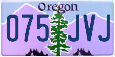 OR license plate 075JVJ