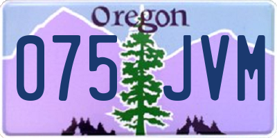OR license plate 075JVM
