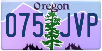 OR license plate 075JVP