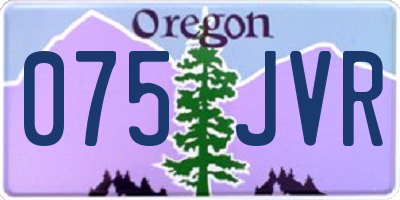 OR license plate 075JVR