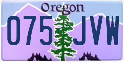 OR license plate 075JVW
