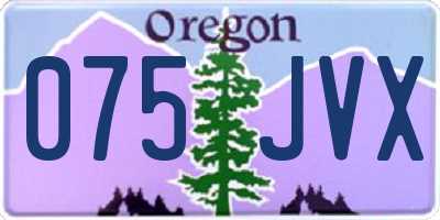 OR license plate 075JVX