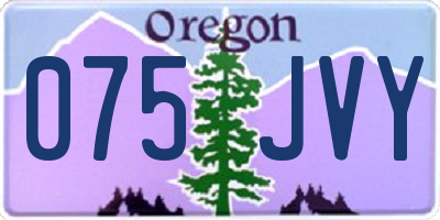OR license plate 075JVY