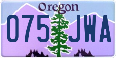 OR license plate 075JWA
