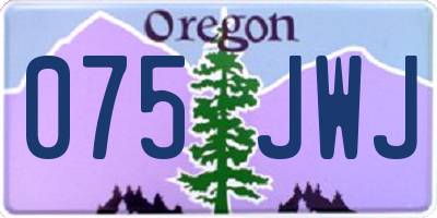 OR license plate 075JWJ