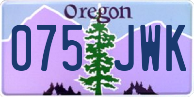 OR license plate 075JWK